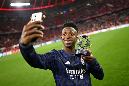 VINICIUS JR ELU HOMME DU MATCH FACE AU BAYERN MUNICH.
