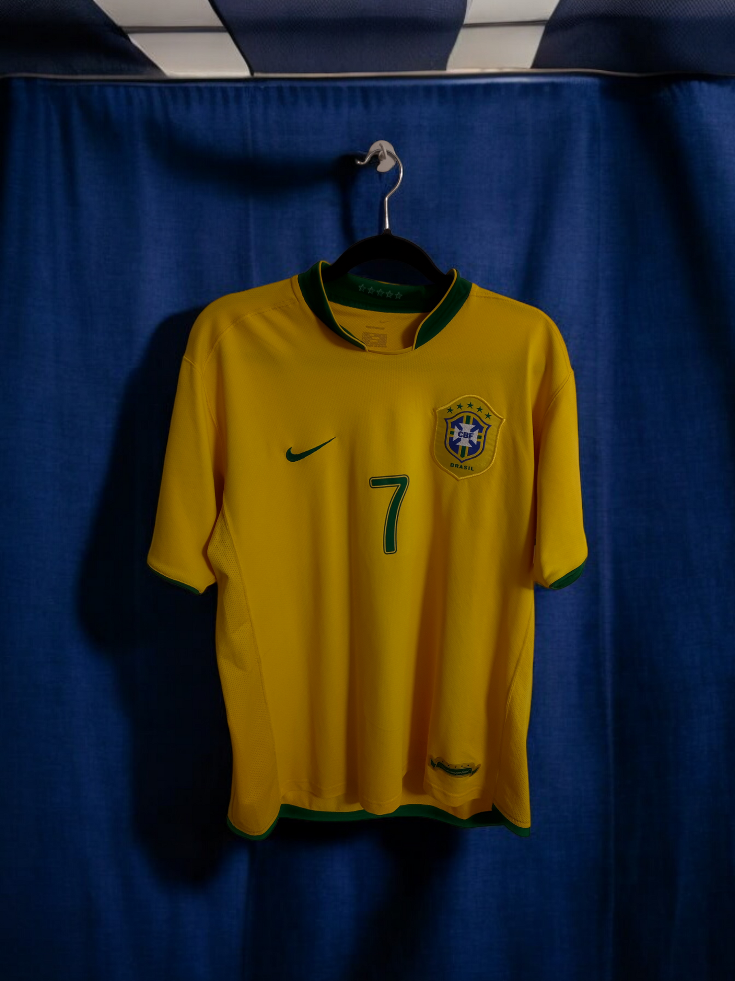 MAILLOT DOMICILE BRESIL 2006 DE "L'IMPERATOR" FLOQUÉ ADRIANO #7