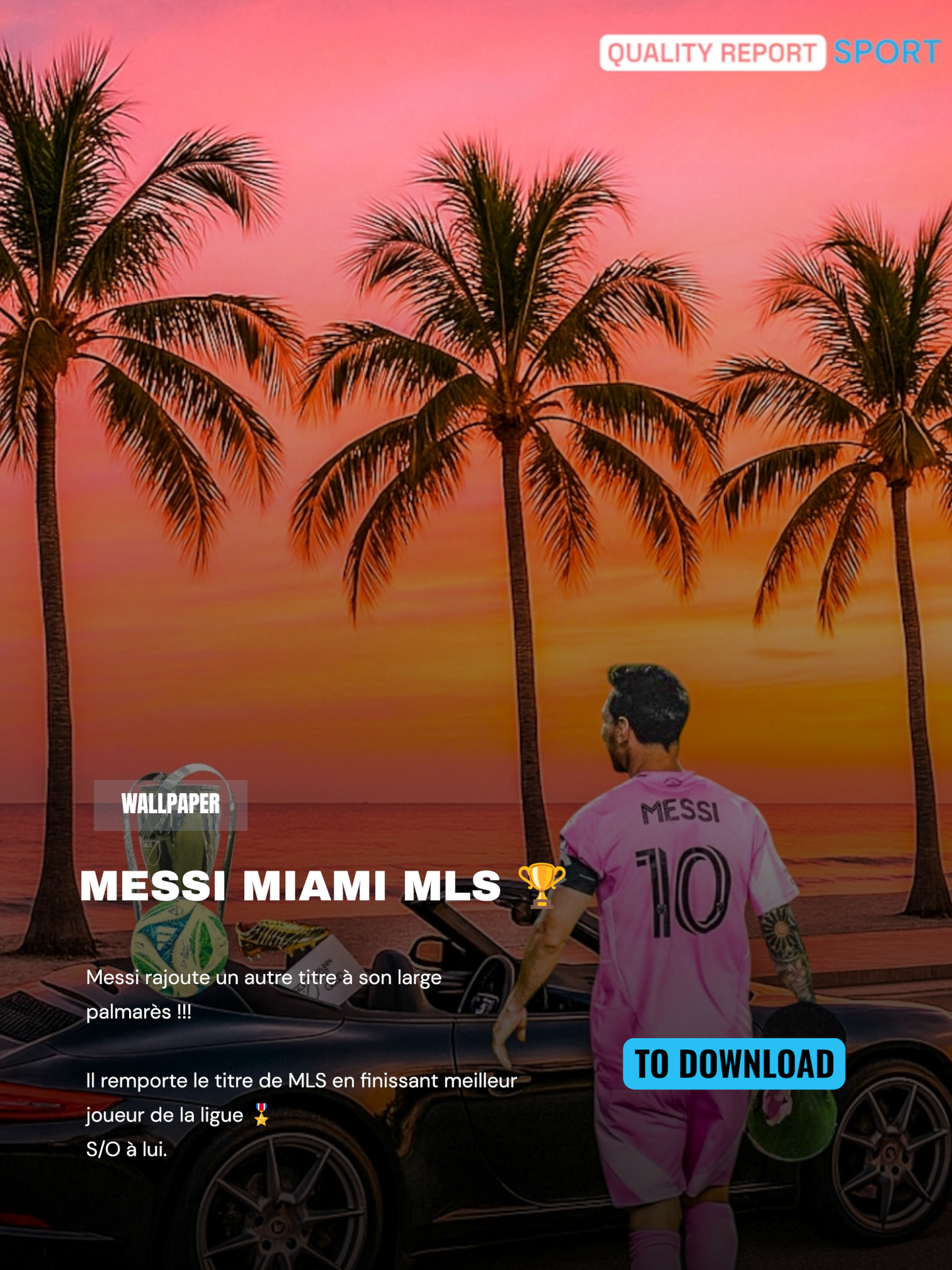 MESSI MIAMI FOND D'ÉCRAN