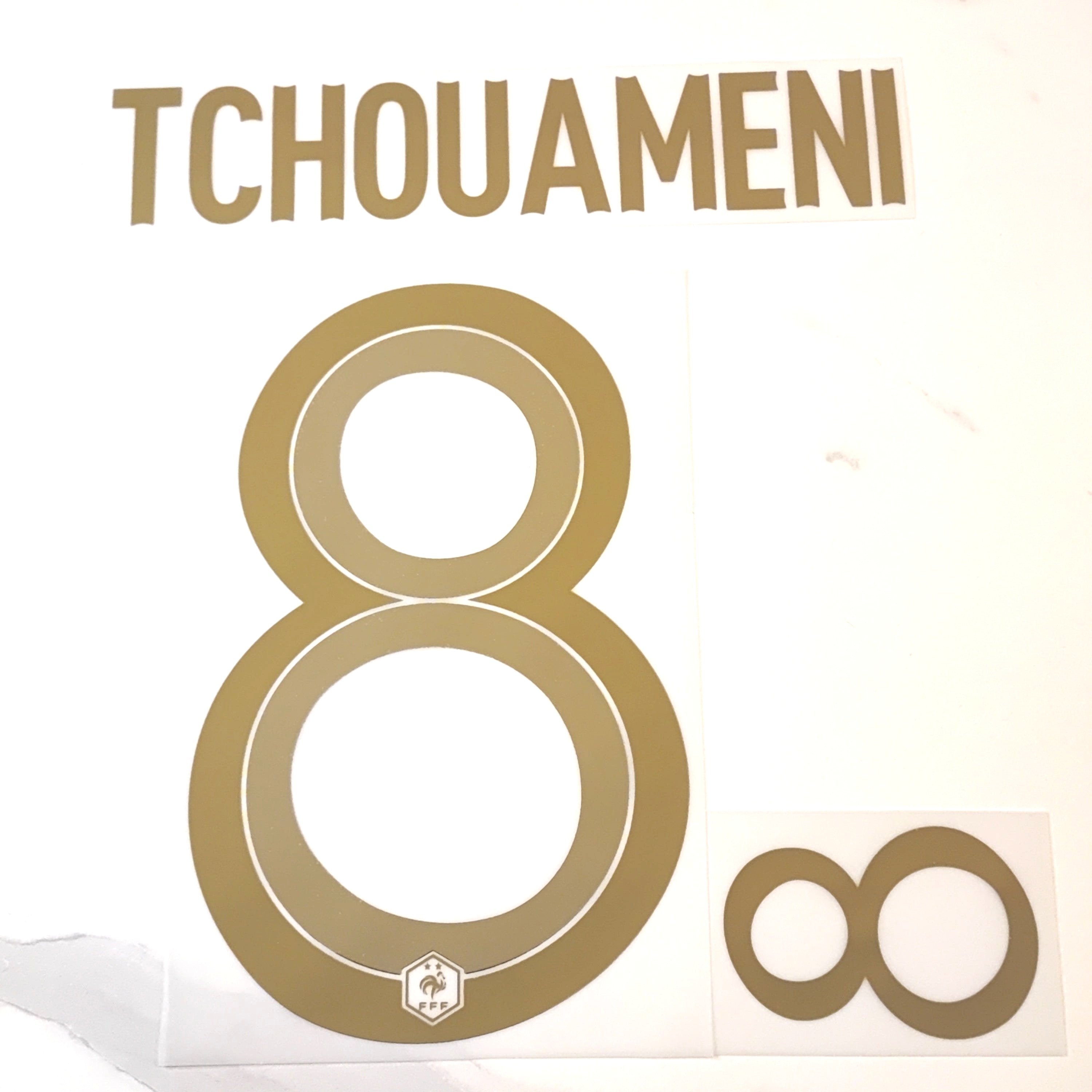 Flocage officiel Tchouaméni N°8 France 2022/2024 Home vendeur pro Flocage officiel Tchouaméni N°8 France 2022/2024 Home vendeur pro