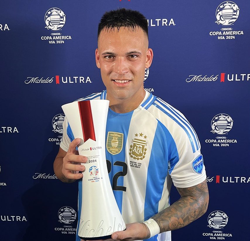COPA AMERICA CONMEBOL 24 ™| Lautaro Martinez élu homme du match face au Pérou.