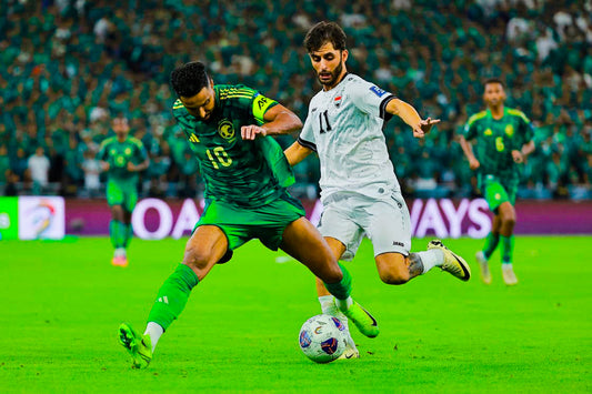l'Arabie Saoudite disputant un match de qualification de la coupe du monde 2026