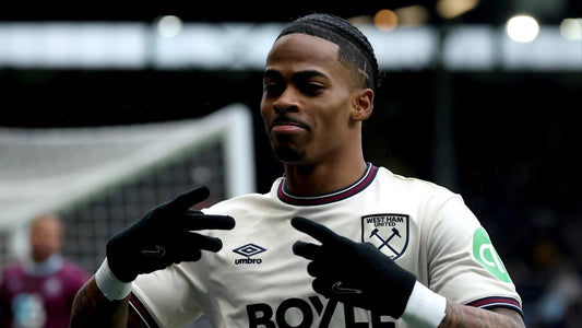 Crysencio Summerville qui célèbre un but sous les couleurs de West Ham 