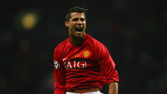C.Ronaldo 2008 ligue des champions qui célèbre un but 