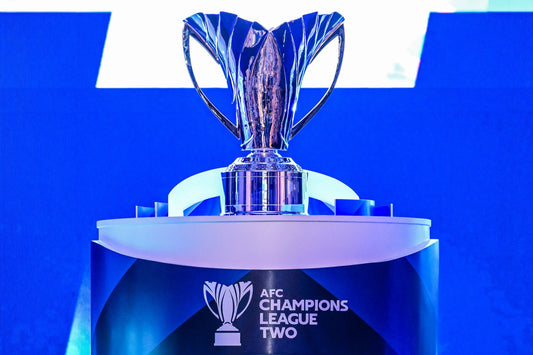 Trophy AFC Champions League two , background blue 
