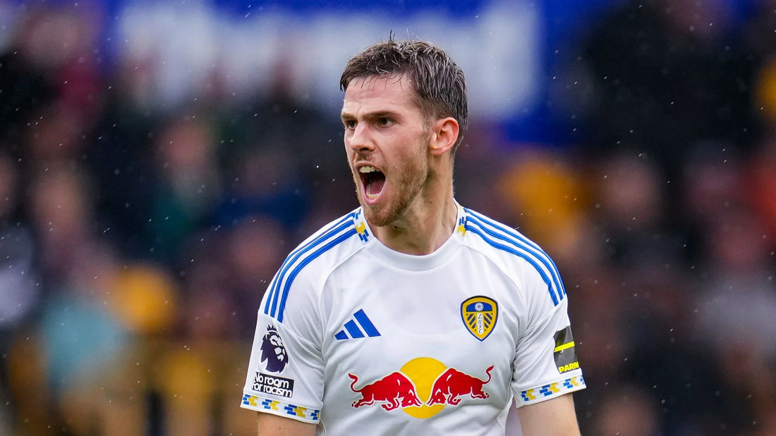 Anton Stach qui célèbre un but avec Leeds United 