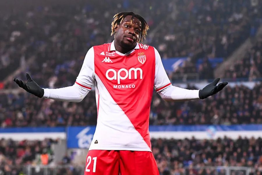 George ILENIKHENA qui célèbre un but avec l'As Monaco