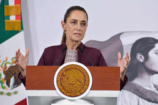 La présidente du Mexique Claudia Sheinbaum en conférence 