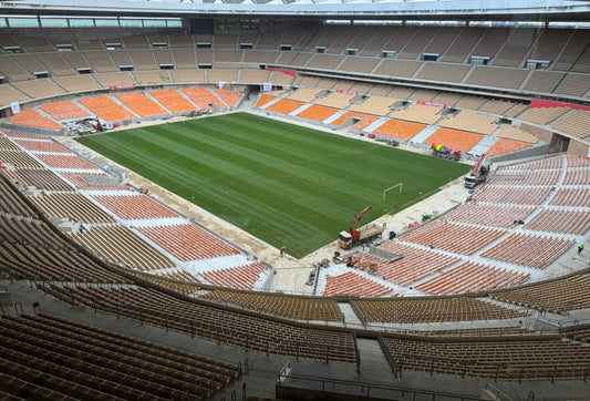Stade Cartuja en plein travaux avec le rajout de siege