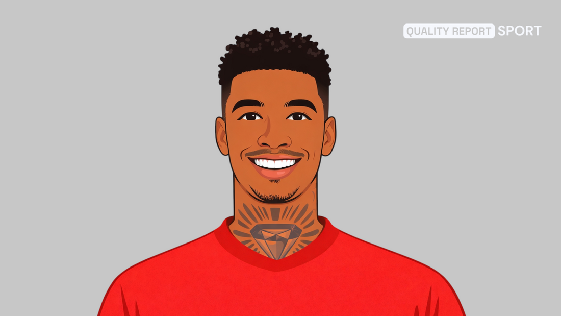 Igor Jésus style cartoon Quality Report Football 
