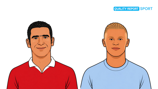Eric Cantona X Erling Haaland cartoon 