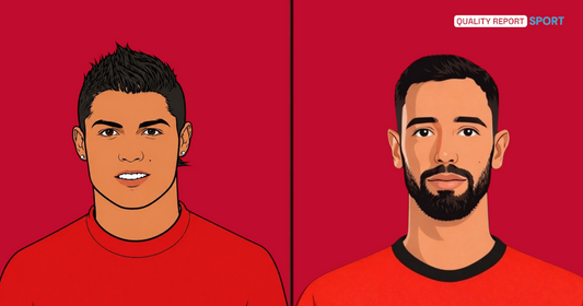 Cristiano Ronaldo et Bruno Fernandes cartoon Manchester United 