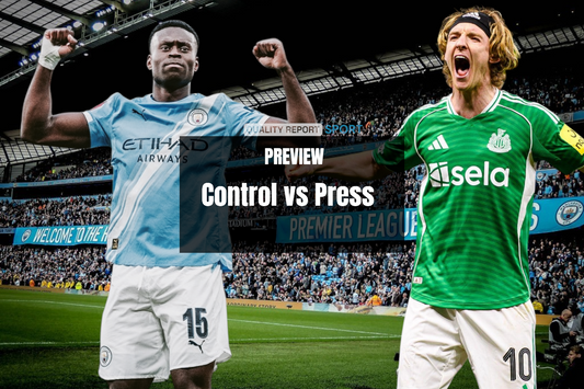 Aperçu du match Manchester City contre Newcastle avec joueurs en confrontation et analyse tactique control vs press