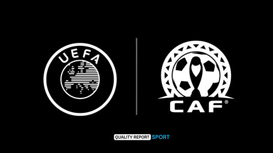 Logo UEFA and CAF white color 