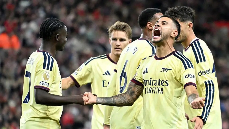 Arsenal victoire face à Sunderland Bruno Guimares en premier plan, image crédit Getty
