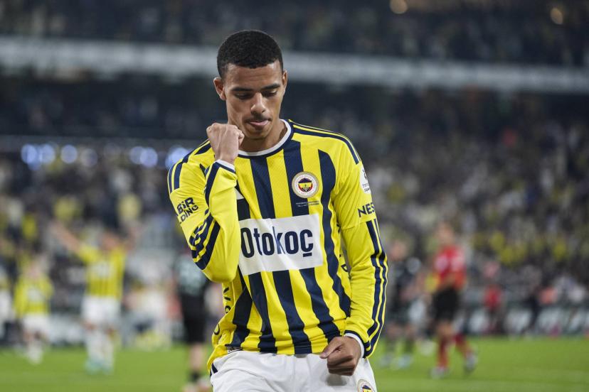 Mason Greenwood s'est offert un doublé contre Konyaspor. (Beyza Comert / Anadolu/AFP)