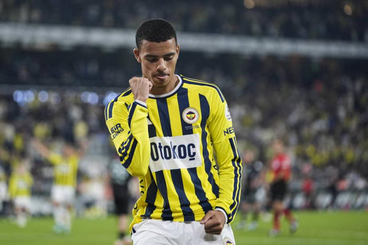 Mason Greenwood s'est offert un doublé contre Konyaspor. (Beyza Comert / Anadolu/AFP)