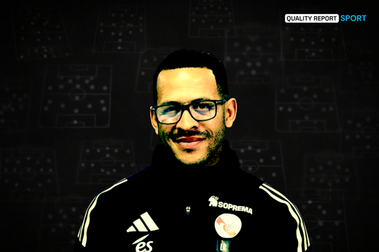 Image quality Report Football liam rosenior avec schema tactique en arrière plan 