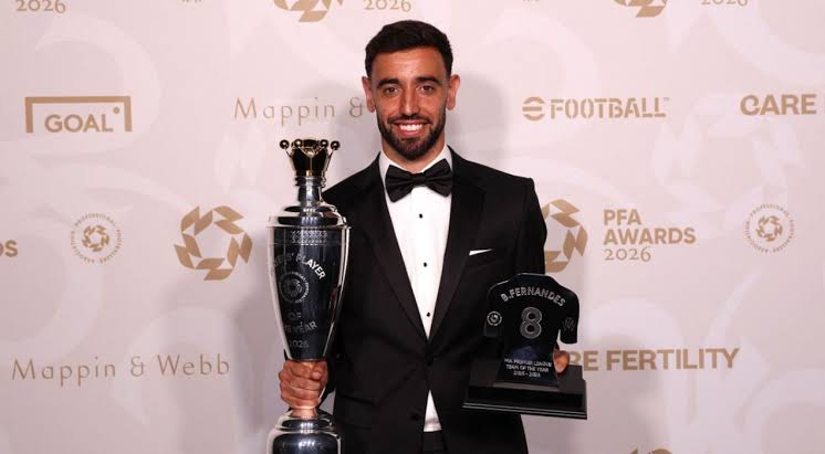 Gala PFA Manchester United with Trophy player of the year