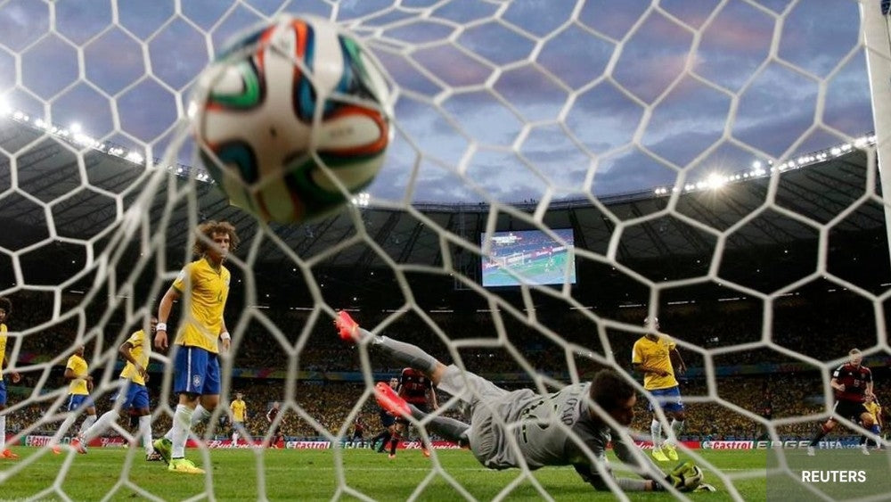 Coupe du monde 2014 ou la l'Allemagne s'impose 7-1 face au Brésil pays organisateur 