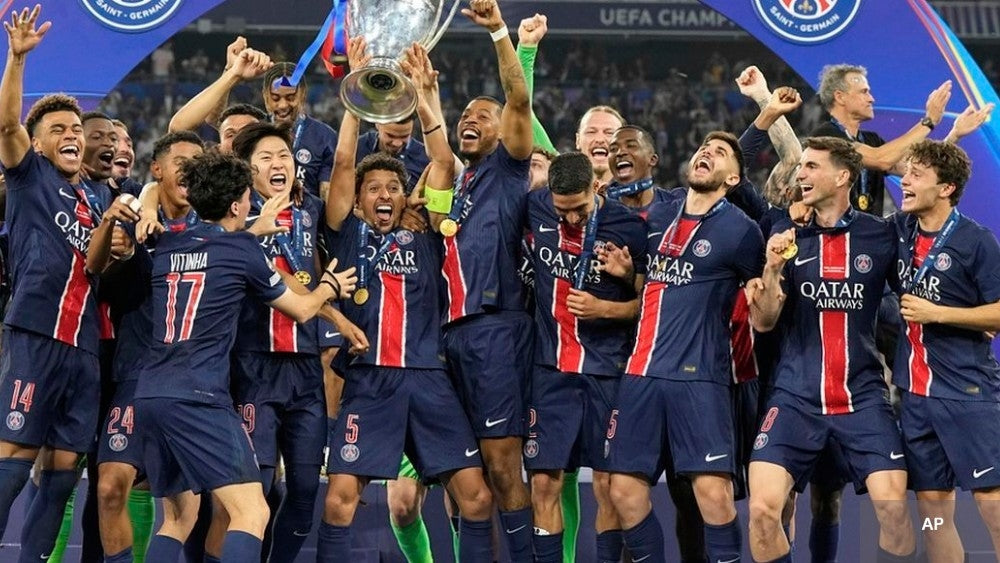 PSG with second champions League back to back