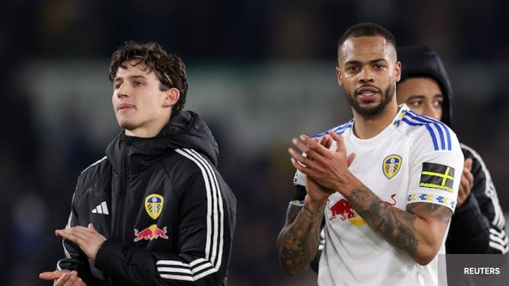 Joueur de Leeds qui remercie leurs public 