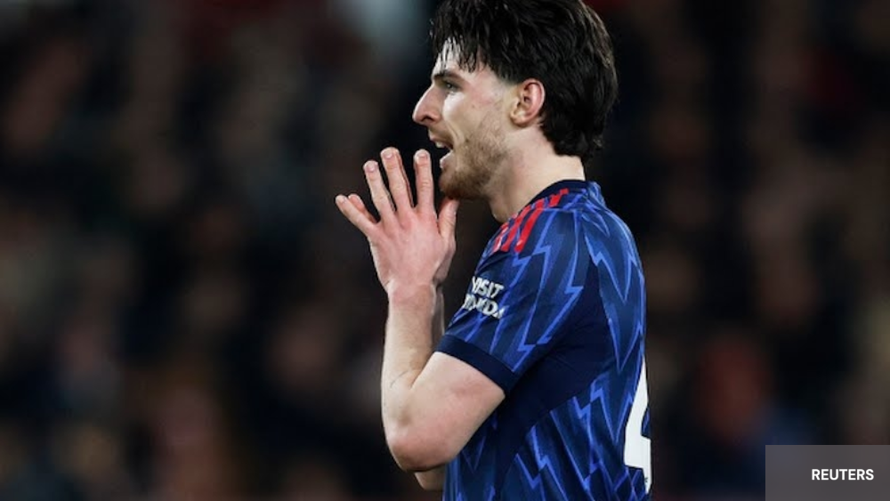 Deckan Rice avec le maillot extérieur d'Arsenal 