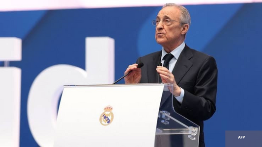 Florentino Perez en conférence pour la super League 