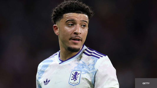 Jadon Sancho with Aston Villa in premier League 