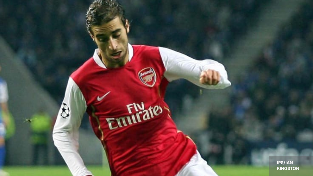 Mathieu Flamini avec ARSENAL en ligue des Champions 