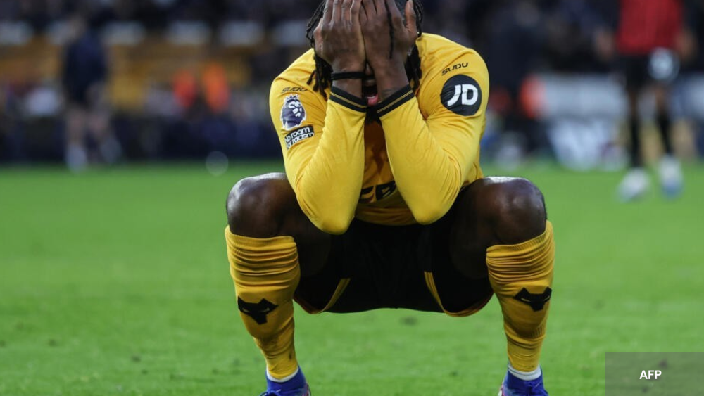 Wolves player sad after WOLVERHAMPTON lose a game 
