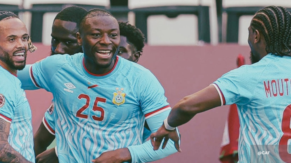 Équipes de la RDC qui célèbre un but lors de la CAN 25 