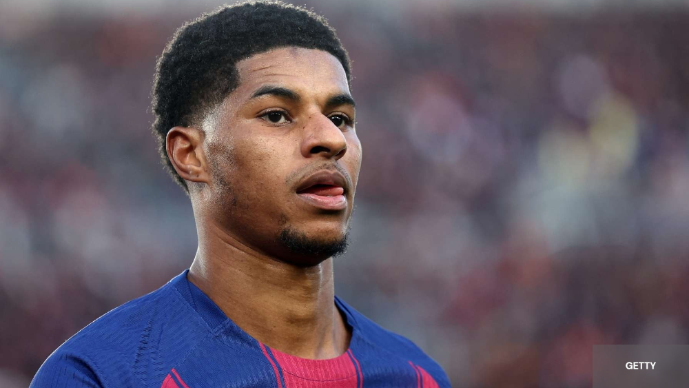 Marcus Rashford with Barcelona 