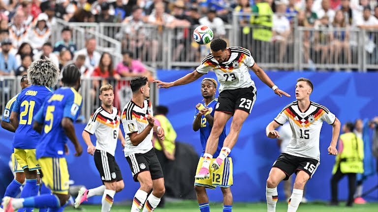 Nmecha avec l'Allemagne lors du match de phase de groupes face à Curuçao Coupe du monde 2026