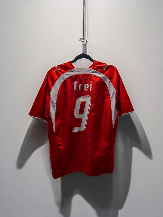 MAILLOT TRÈS RARE SUISSE 🔴⚪ 2004/2006 FLOQUÉ FREI 9#
