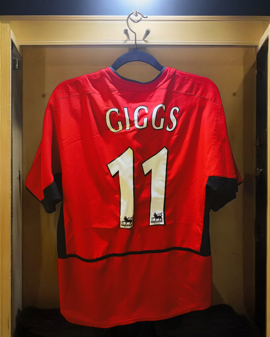 MAILLOT DOMICILE MANCHESTER UNITED 🔴⚪⚫ FLOQUÉ GIGGS #11 ANNEE 2002/2004
