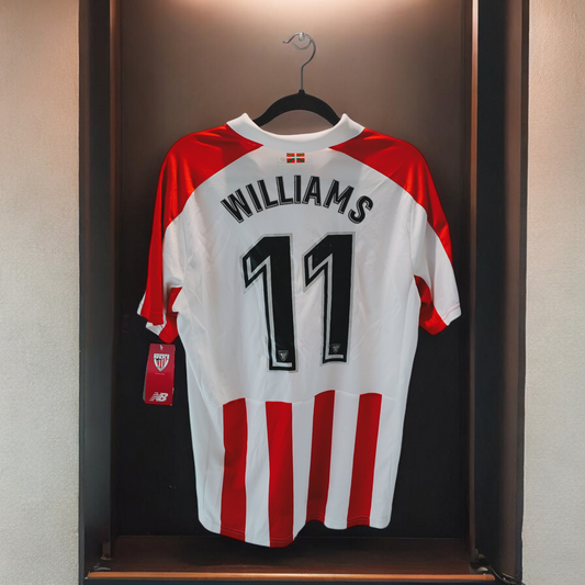 MAILLOT DOMICILE ATLETICO BILBAO ⚪🔴 FLOQUÉ  INAKI WILLIAMS #11 ANNÉE 2017/2018