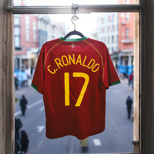 Maillot domicile Portugal 2004/2006 floqué C.Ronaldo 17# [Coupe du monde 2006]