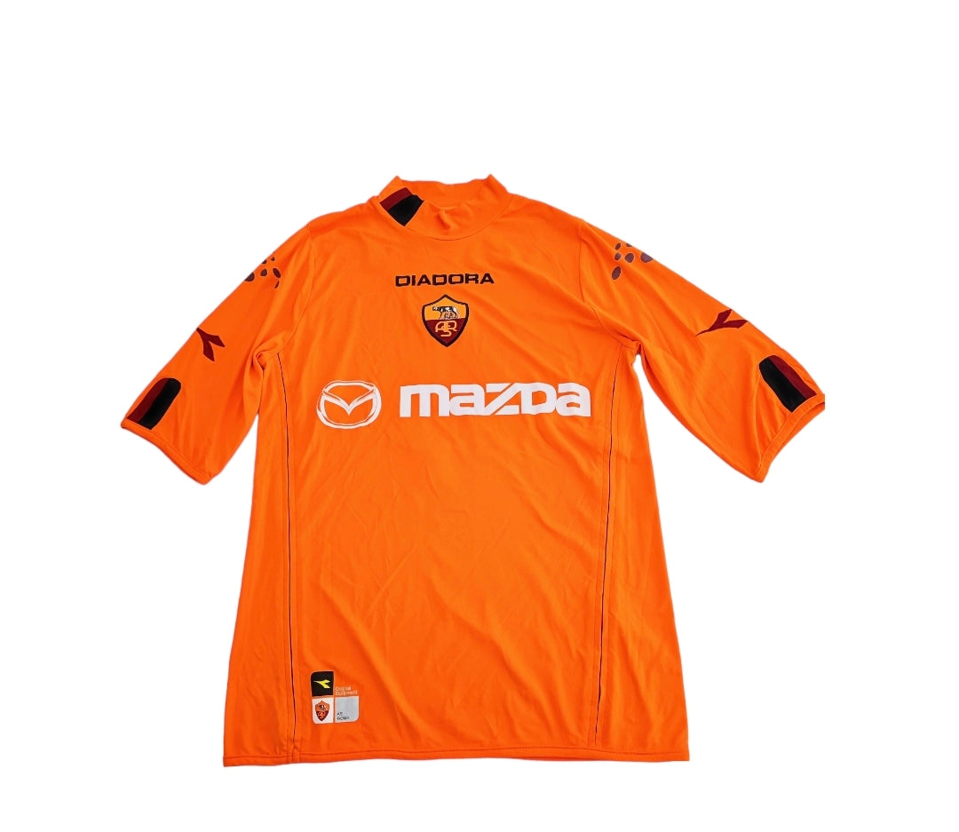 MAILLOT TRÈS RARE AS ROMA 🟠🟤 FLOQUÉ CHIVU 4# ANNÉE  2003/2004