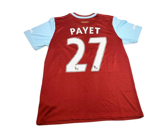 MAILLOT DOMICILE FLOQUÉ Dimitri PAYET NUMERO #27 WEST HAM 2015/2016