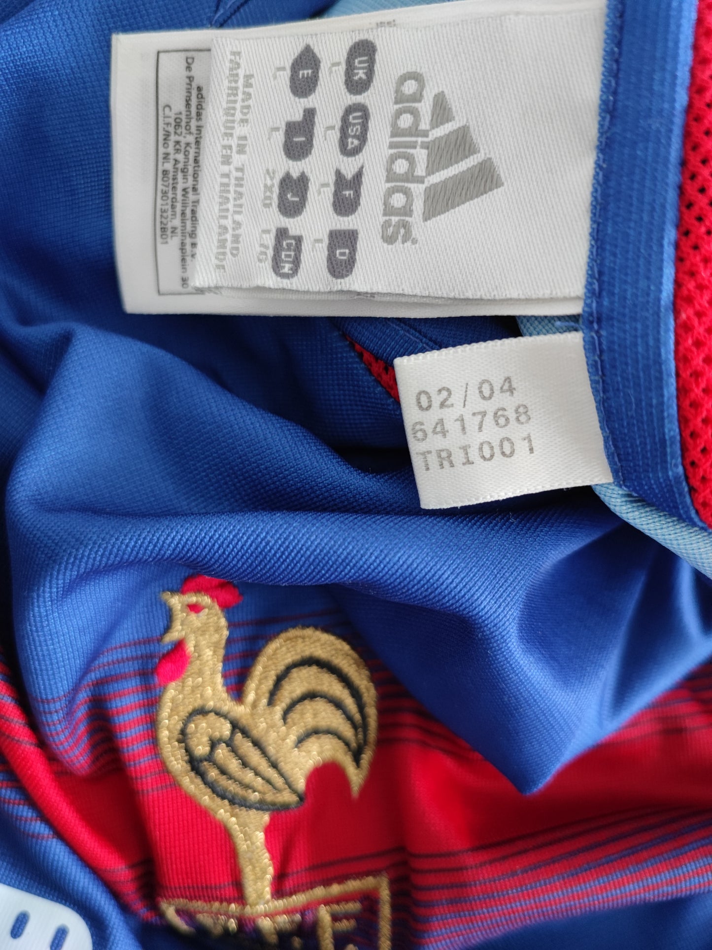 MAILLOT DOMICILE EQUIPE DE FRANCE 🔵 ANNÉE 2004 FLOQUÉ NUMERO 10#
