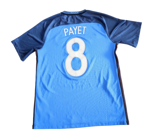 MAILLOT EQUIPE DE FRANCE         🔵 🩵 DOMICILE 2016/2017 FLOQUÉ PAYET 8#