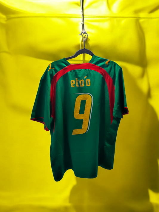 MAILLOT RARE! CAMEROUN 2004/2006 FLOQUÉ ETO'O #9