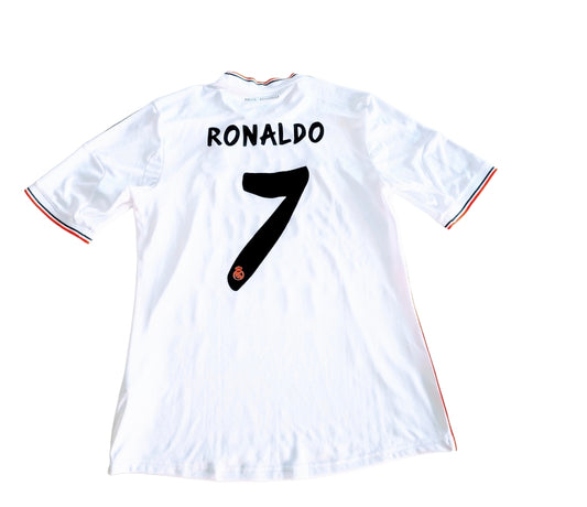 MAILLOT DOMICILE REAL MADRID ⚪🟣 2013/2014 FLOQUÉ RONALDO 7#
