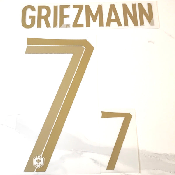 Flocage Griezmann #7 France Centenaire 1919-2019 – Doré – Maillot Domicile FFF